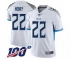 Tennessee Titans #22 Derrick Henry White Vapor Untouchable Limited Player 100th Season Football Jersey