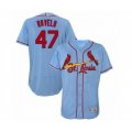 St. Louis Cardinals #47 Rangel Ravelo Light Blue Alternate Flex Base Authentic Collection Baseball Player Jersey