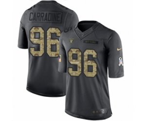 Oakland Raiders #96 Cornellius Carradine Limited Black 2016 Salute to Service NFL Jersey