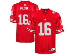 Men\'s Wisconsin Badgers Russell Wilson #16 College Football Jersey - Red