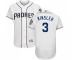 San Diego Padres #3 Ian Kinsler White Home Flex Base Authentic Collection Baseball Jersey
