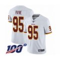 Washington Redskins #95 Da'Ron Payne White Vapor Untouchable Limited Player 100th Season Football Jersey