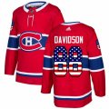 Montreal Canadiens #88 Brandon Davidson Authentic Red USA Flag Fashion NHL Jersey