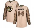 Adidas Boston Bruins #14 Chris Wagner Authentic Camo Veterans Day Practice NHL Jersey
