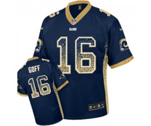 Los Angeles Rams #16 Jared Goff Elite Navy Blue Drift Fashion Football Jersey