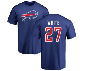 Buffalo Bills #27 Tre\'Davious White Royal Blue Name & Number Logo T-Shirt