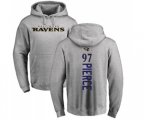 Baltimore Ravens #97 Michael Pierce Ash Backer Pullover Hoodie