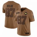 Kansas City Chiefs #87 Travis Kelce Nike Brown 2023 Salute To Service Limited Jersey