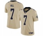 New Orleans Saints #7 Taysom Hill Limited Gold Inverted Legend Football Jersey
