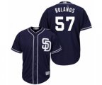 San Diego Padres Ronald Bolanos Replica Navy Blue Alternate 1 Cool Base Baseball Player Jersey