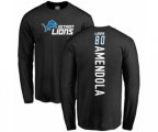 Detroit Lions #80 Danny Amendola Black Backer Long Sleeve T-Shirt