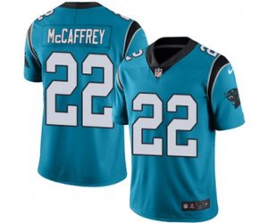 Carolina Panthers #22 Christian McCaffrey Limited Blue Rush Vapor Untouchable Football Jersey