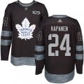 Toronto Maple Leafs #24 Kasperi Kapanen Authentic Black 1917-2017 100th Anniversary NHL Jersey