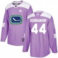 Vancouver Canucks #44 Erik Gudbranson Authentic Purple Fights Cancer Practice NHL Jersey