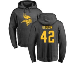 Minnesota Vikings #42 Ben Gedeon Ash One Color Pullover Hoodie