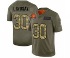 Denver Broncos #30 Phillip Lindsay 2019 Olive Camo Salute to Service Limited Jersey