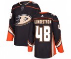 Anaheim Ducks #48 Isac Lundestrom Authentic Black Home Hockey Jersey