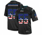 Philadelphia Eagles #55 Brandon Graham Black USA Flag Fashion Football Jersey