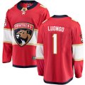 Florida Panthers #1 Roberto Luongo Fanatics Branded Red Home Breakaway NHL Jersey