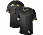 Chicago White Sox #4 Luke Appling Authentic Black Gold Fashion Baseball Jersey