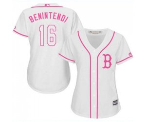 Women\'s Boston Red Sox #16 Andrew Benintendi Replica White Fashion Baseball Jersey