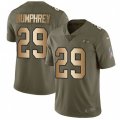 Baltimore Ravens #29 Marlon Humphrey Limited Olive Gold Salute to Service NFL Jersey