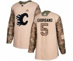 Calgary Flames #5 Mark Giordano Authentic Camo Veterans Day Practice Hockey Jersey