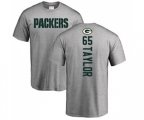 Green Bay Packers #65 Lane Taylor Ash Backer T-Shirt