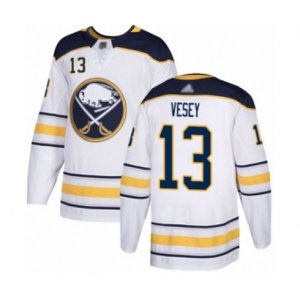 Buffalo Sabres #13 Jimmy Vesey Authentic White Away Hockey Jersey