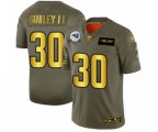 Los Angeles Rams #30 Todd Gurley Olive Gold 2019 Salute to Service Limited Player Football Jersey