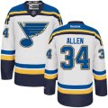 St. Louis Blues #34 Jake Allen Authentic White Away NHL Jersey