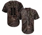 Seattle Mariners #11 Edgar Martinez Authentic Camo Realtree Collection Flex Base Baseball Jersey