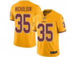Washington Redskins #35 Montae Nicholson Limited Gold Rush Vapor Untouchable NFL Jersey