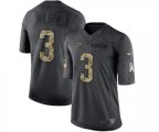 Seattle Seahawks #3 Russell Wilson Limited Black 2016 Salute to Service Football Jersey