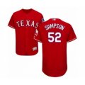 Texas Rangers #52 Adrian Sampson Red Alternate Flex Base Authentic Collection Baseball Player Jersey