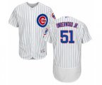 Chicago Cubs Duane Underwood Jr. White Home Flex Base Authentic Collection Baseball Player Jersey