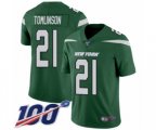 New York Jets #21 LaDainian Tomlinson Green Team Color Vapor Untouchable Limited Player 100th Season Football Jersey