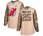 New Jersey Devils #25 Mirco Mueller Authentic Camo Veterans Day Practice Hockey Jersey