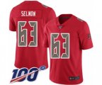 Tampa Bay Buccaneers #63 Lee Roy Selmon Limited Red Rush Vapor Untouchable 100th Season Football Jersey
