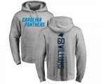 Carolina Panthers #60 Daryl Williams Ash Backer Pullover Hoodie