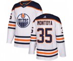 Edmonton Oilers #35 Al Montoya Authentic White Away NHL Jersey