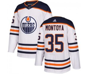 Edmonton Oilers #35 Al Montoya Authentic White Away NHL Jersey