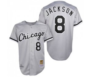 1993 Chicago White Sox #8 Bo Jackson Replica Grey Throwback Baseball Jersey
