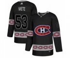 Montreal Canadiens #53 Victor Mete Authentic Black Team Logo Fashion NHL Jersey