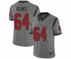 Houston Texans #64 Senio Kelemete Limited Gray Inverted Legend Football Jersey