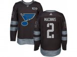 Adidas St. Louis Blues #2 Al MacInnis Black 1917-2017 100th Anniversary Stitched NHL Jersey