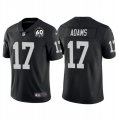Las Vegas Raiders #17 Davante Adams Black With 60th Anniversary Patch Vapor Limited Stitched Jersey