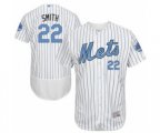 New York Mets Dominic Smith Authentic White 2016 Father's Day Fashion Flex Base Baseball Player Jersey