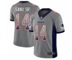 New England Patriots #14 Mohamed Sanu Sr Limited Gray Rush Drift Fashion Football Jersey