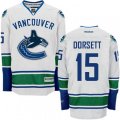 Vancouver Canucks #15 Derek Dorsett Authentic White Away NHL Jersey